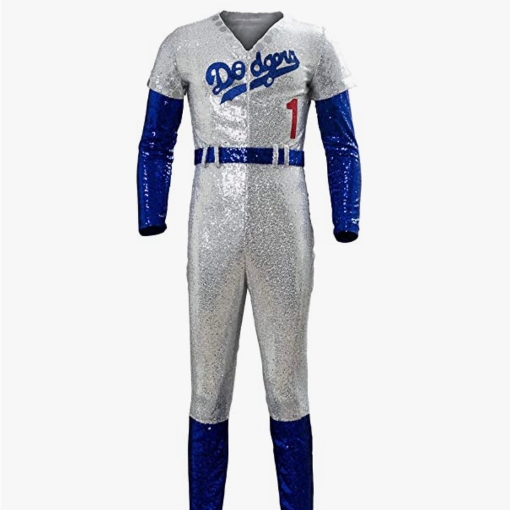 BRAND NEW Elton John costume: Includes sequin jumpsuit (size S), belt, a…